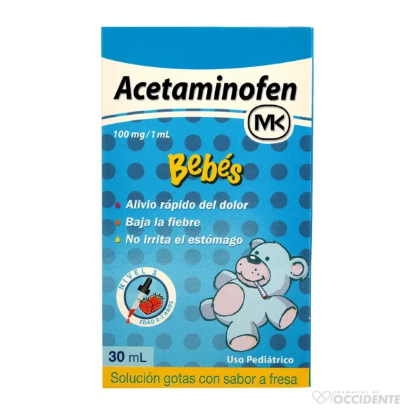 ACETAMINOFEN MK GOTAS PED 100 MG X 30 ML