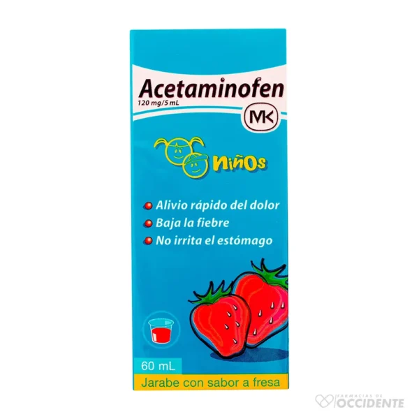 ACETAMINOFEN MK JARABE NIÑOS 120MG X 60ML