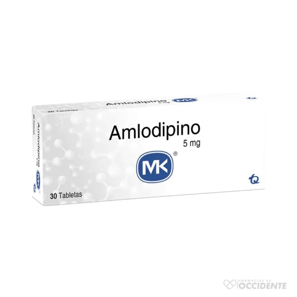 AMLODIPINO MK TABLETAS 5MG X 30 30 GRATIS