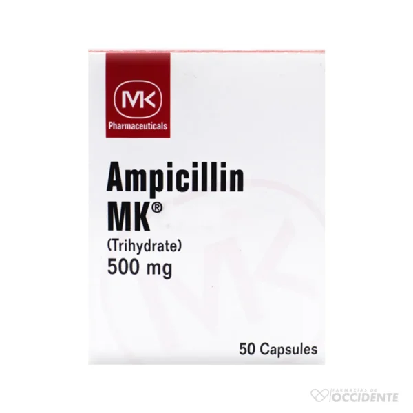 AMPICILINA MK 500 X 1 CAPS. (CAJA DE 50)