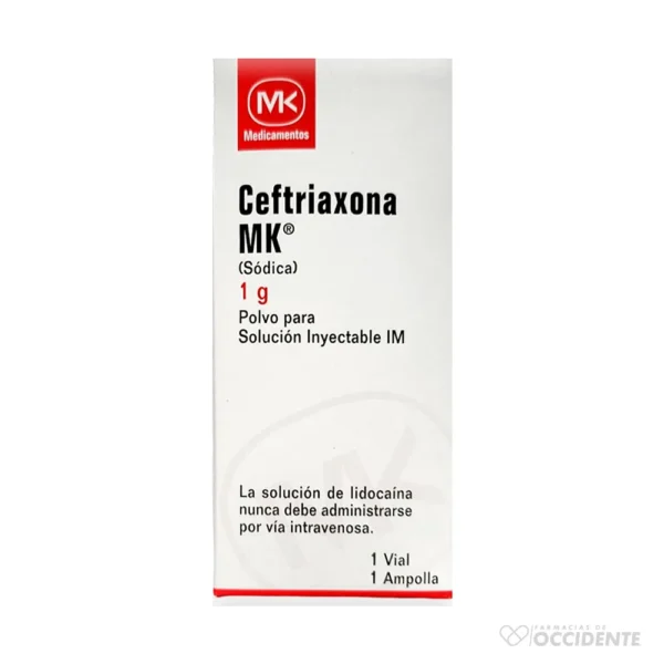 CEFTRIAXONA MK INY IM 1 GRAMO