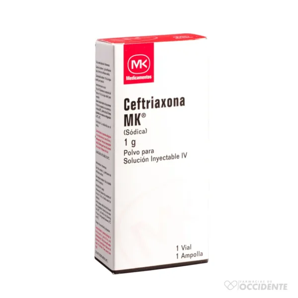 CEFTRIAXONA MK INY IV 1 GRAMO