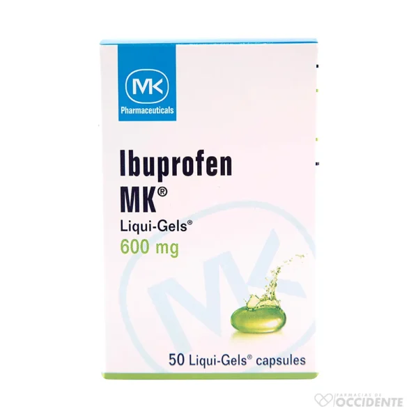 IBUPROFENO MK LIQUID-GELS 600 MG. X 1 (CAJA DE 50 TAB)