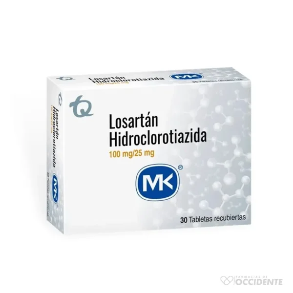 LOSARTAN -H MK TABLETAS 100/25 MG X 20 10 TAB