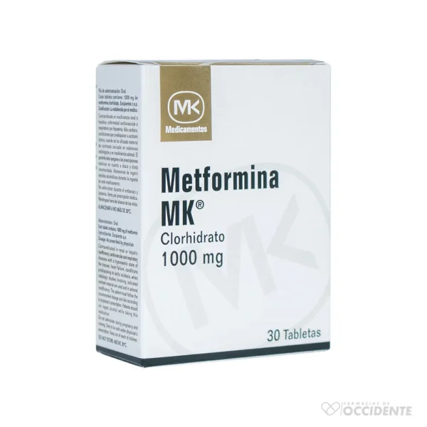 METFORMINA MK TABLETA 1000 MG X 30