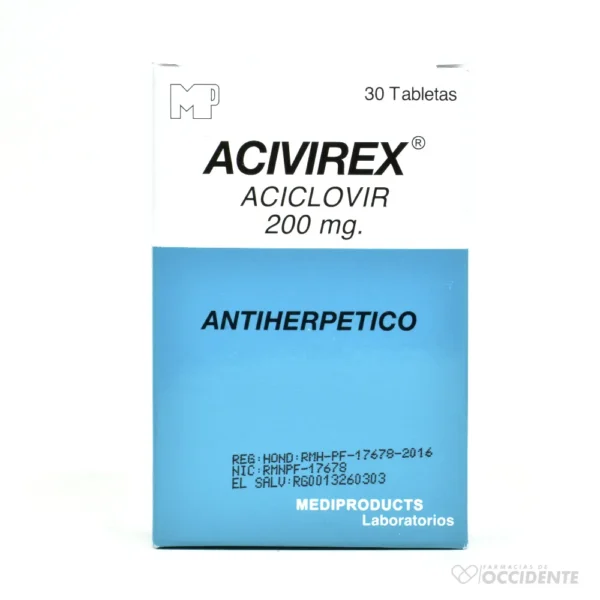 ACIVIREX TABLETAS 200MG X 30