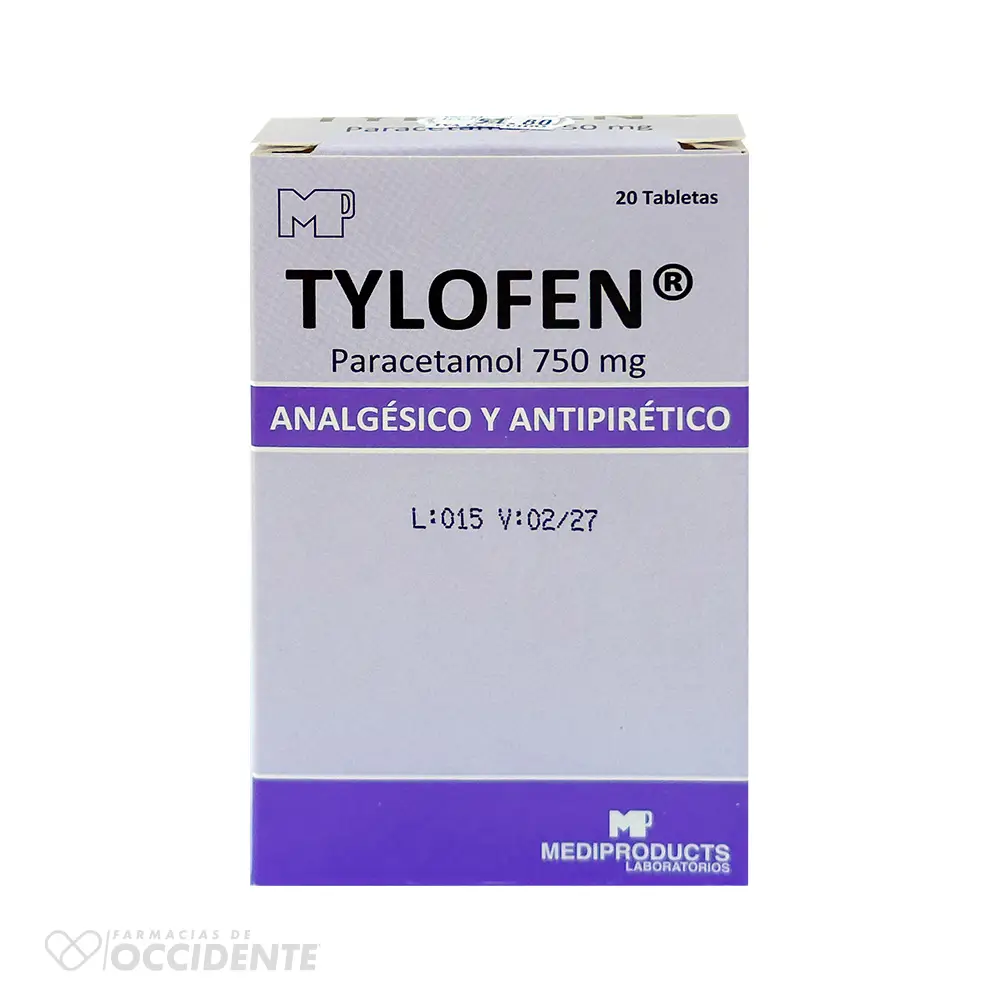 TYLOFEN TABLETAS 750MG X BLISTER (CAJA 2 BLISTER)