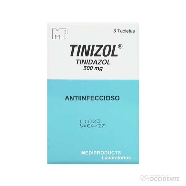 TINIZOL TABLETAS 500MG X 8