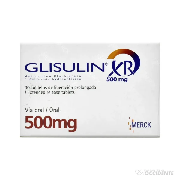 GLISULIN XR TABLETAS 500MG X 30