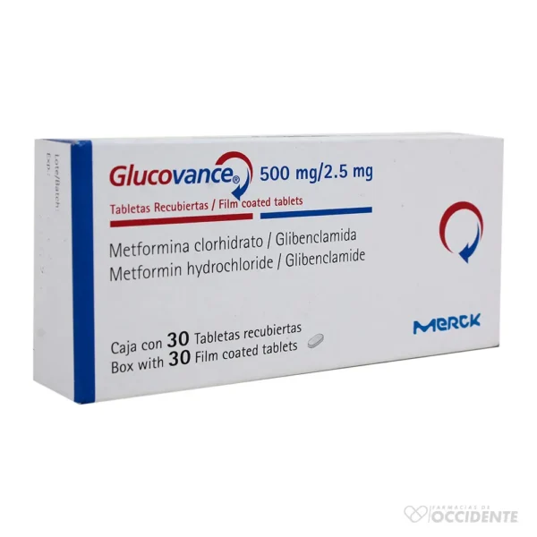 GLUCOVANCE 500MG/2.50MG X 30 TABS.