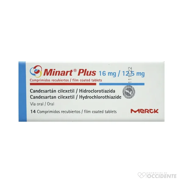 MINART PLUS TABLETAS 16/12.5MG x 14