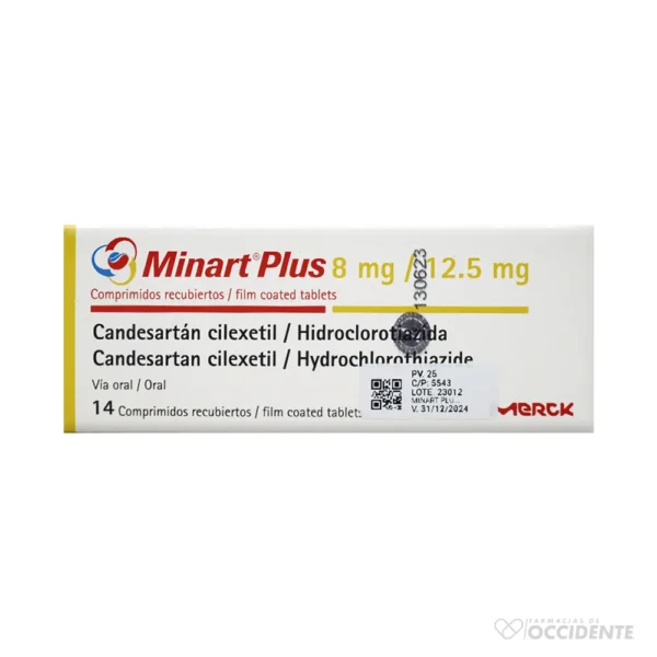 MINART PLUS TABLETAS 8/12.5MG x 14