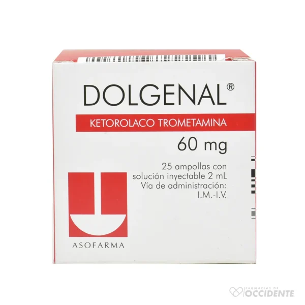 DOLGENAL 60 MG X 1 AMPOLLA SUELTA CAJA 25