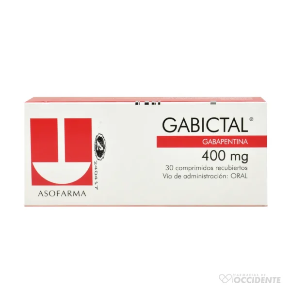 GABICTAL 400 MG. X 30 TABLETAS