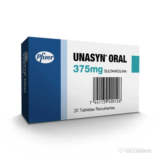 UNASYN 375 MG. 20 TABLETAS