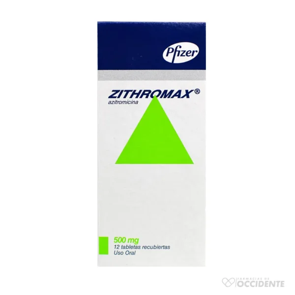 ZITHROMAX 500 MG. 12 TABLETAS