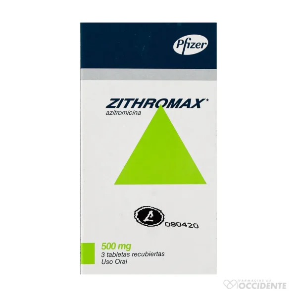 ZITHROMAX 500 MG. 3 TABLETAS