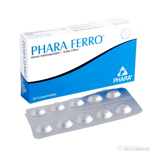 PHARA FERRO TABLETAS 30MG X 30