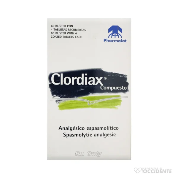 CLORDIAX COMPUESTO TABLETAS BLISTER DE 4 (CAJA DE 60 BLISTER)