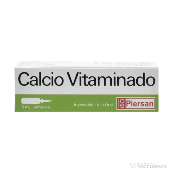 CALCIO VITAMINADO AMP.X 5 ML.