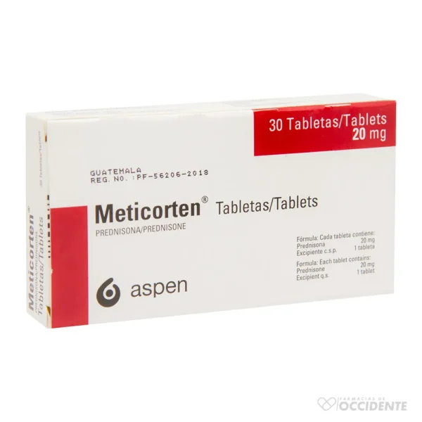 METICORTEN 20 MG. X 30 TABLETAS