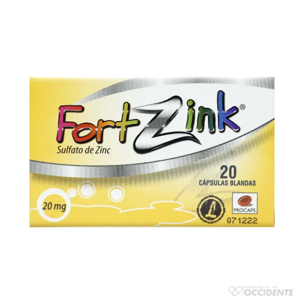 FORTZINK CAPSULAS 20MG X 20