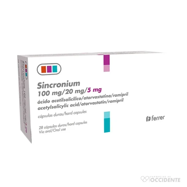 SINCRONIUM CAPSULAS 100MG/20MG/5MG X 28