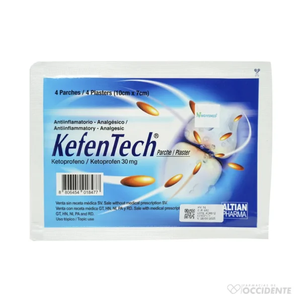 KEFENTECH PARCHES TRANSDER 30MG SOBRE x 4