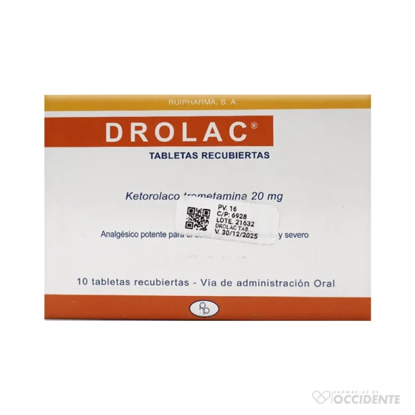 DROLAC TABLETAS 20MG X 10