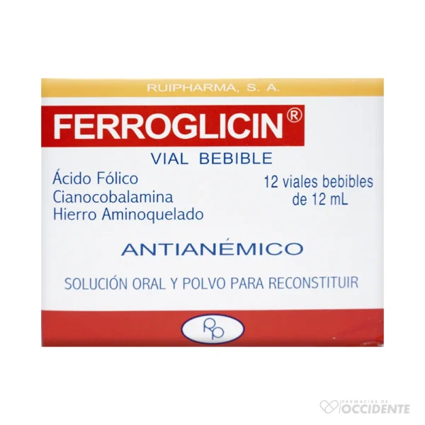 FERROGLICIN VIALES BEBIBLES X12