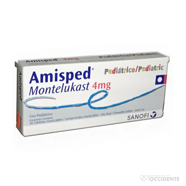 AMISPED TABLETAS MASTICABLES 4MG x 30