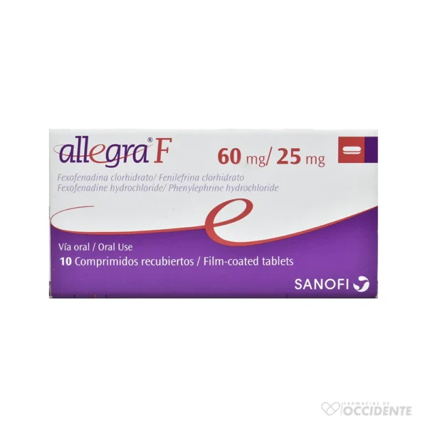 ALLEGRA F COMPRIMIDOS 60MG/25 MG X 10