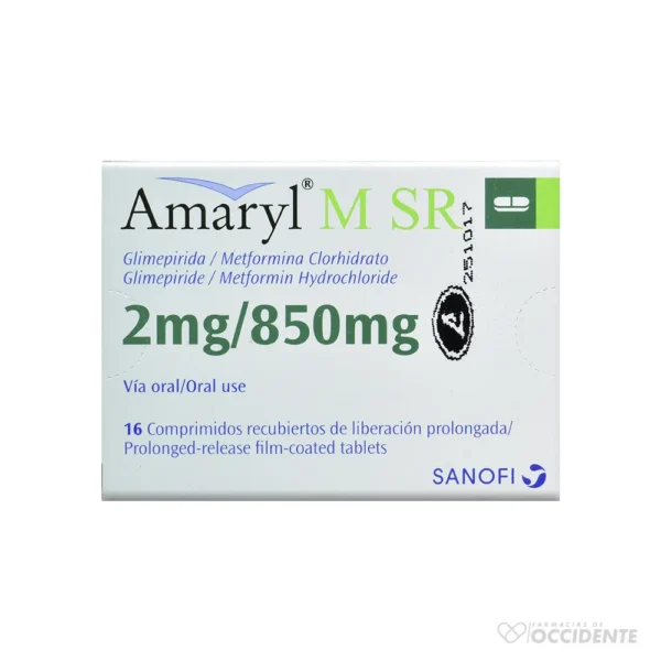 AMARYL M SR 2/850MG x 16 TABLETAS