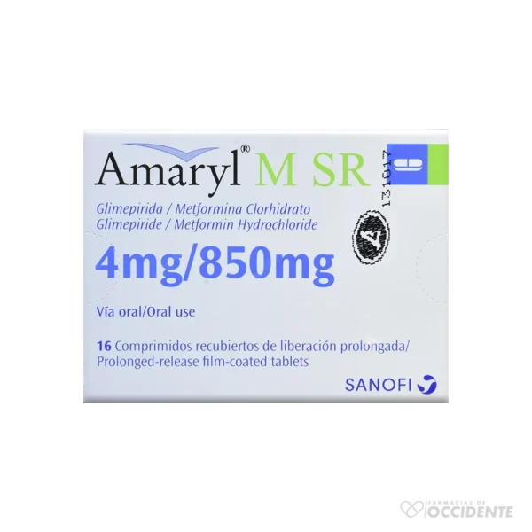 AMARYL M SR 4/850MG x 16 TABLETAS