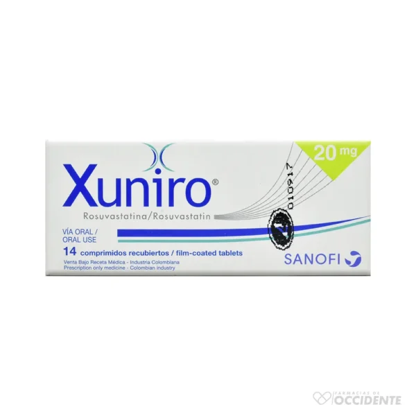 XUNIRO TABLETAS 20MG X 14