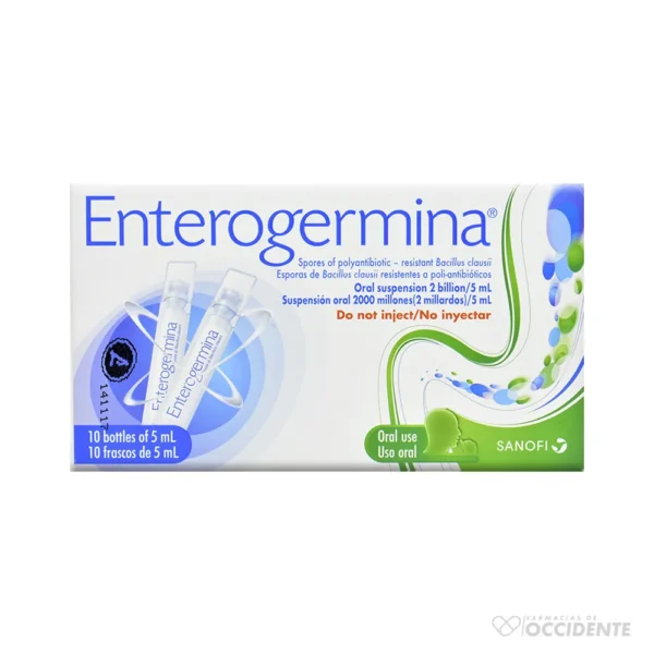 ENTEROGERMINA VIALES 2 BILLONES*5ML X 1 (CAJA DE 10)