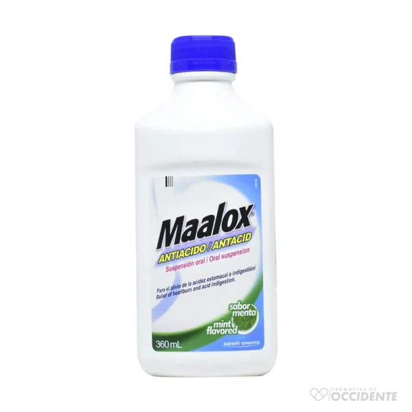 MAALOX PLUS SUSPENSION MENTA x 360ML