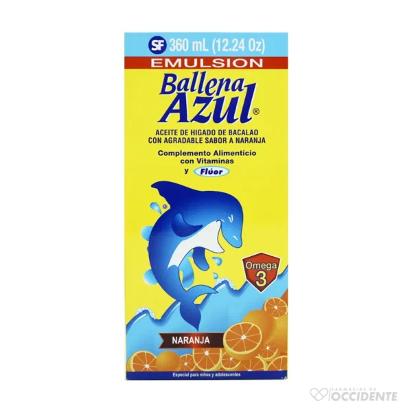 BALLENA AZUL X 360 ML.NARANJA