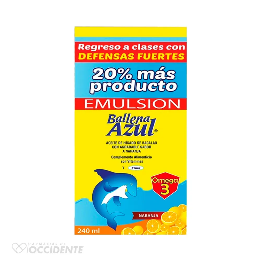 BALLENA AZUL X 240 ML NARANJA
