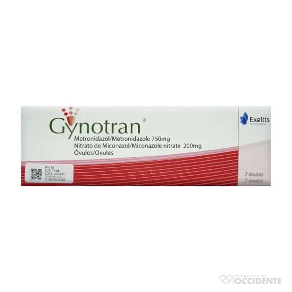 GYNOTRAN OVULOS VAGINALES 750/200MG X 7