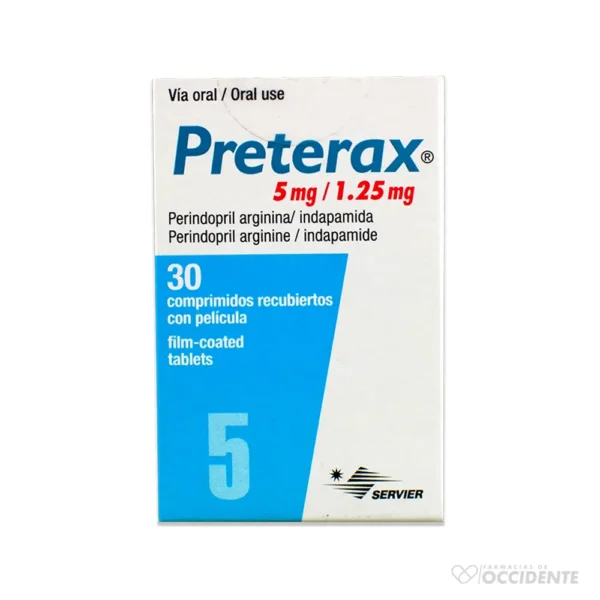 PRETERAX COMPRIMIDOS 5/1.25MG x 30