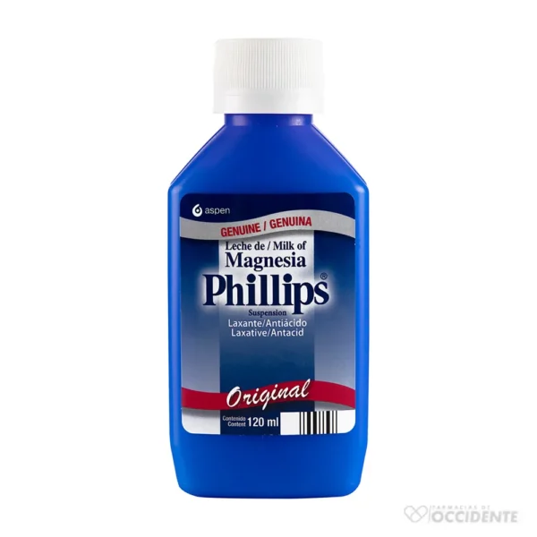 LECHE DE MAGNESIA PHILLIPS 120ML 4 OZ.