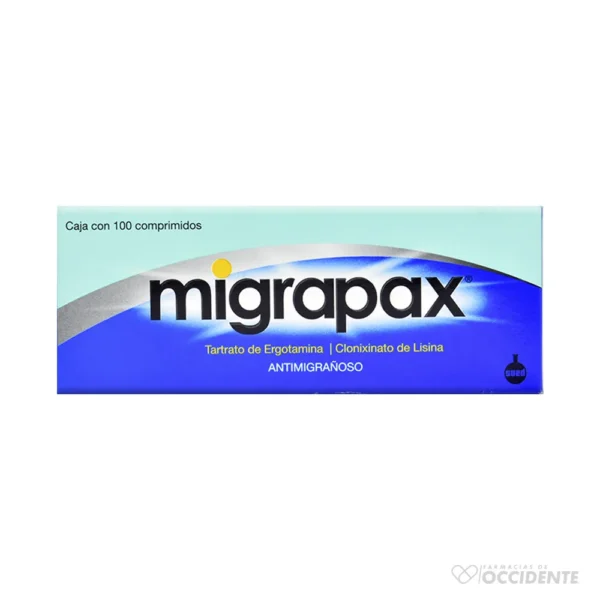 MIGRAPAX TABLETAS 1MG/125MG X 1 (CAJA DE 100)