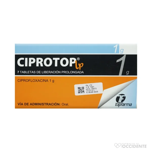 CIPROTOP LP TABLETAS 1G X 7