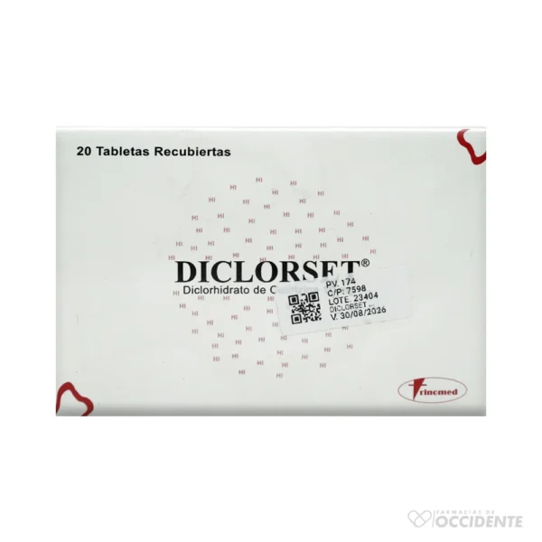 DICLORSET TABLETAS 10MG X 20