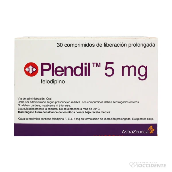 PLENDIL COMPRIMIDOS 5MG x 30