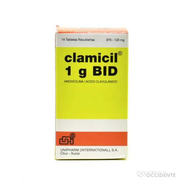 CLAMICIL BID 1G X 14 TABLETAS.