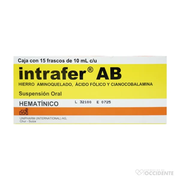 INTRAFER AMP. BEBIBLES 15 VIALES X 10 ML.