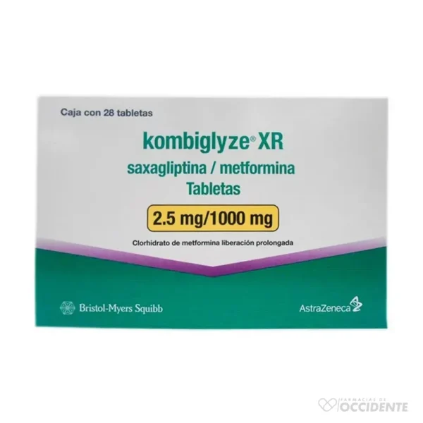 KOMBIGLYZE XR COMPRIMIDOS 2.5MG/1000MG X 28