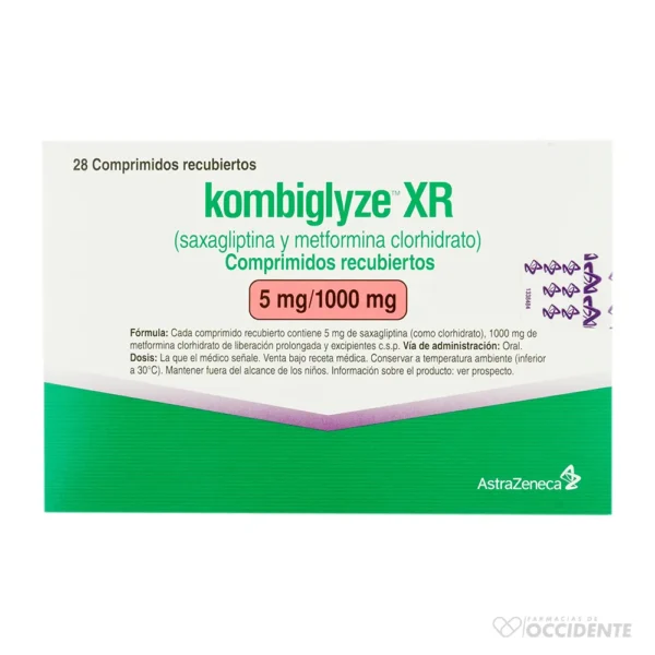 KOMBIGLYZE XR COMPRIMIDOS 5MG/1000MG X 28